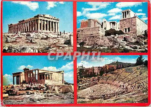 Moderne Karte Monuments d'Athenes Grece