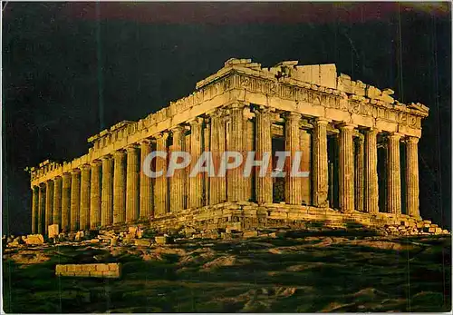 Moderne Karte Athenes L'Acropole Le Parthenon Illumine