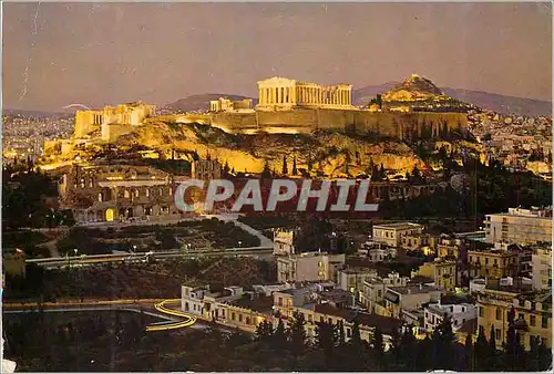 Cartes postales moderne Athens The Acropolis Illumineted at night
