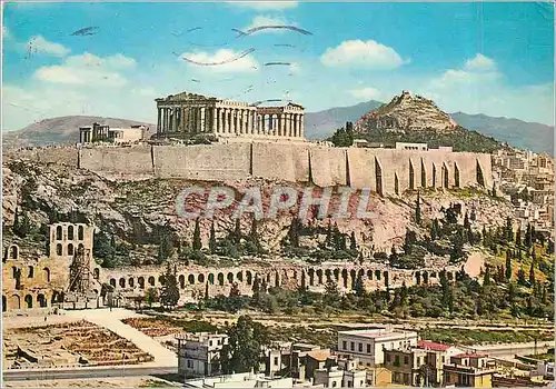 Moderne Karte Athenes L'Acropole vue de Philopappe