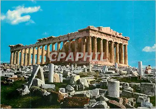 Moderne Karte Athenes Acropole Le Parthenon