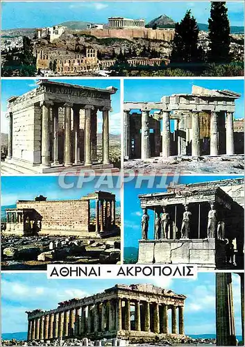 Moderne Karte Souvenir d'Athenes L'Acropole