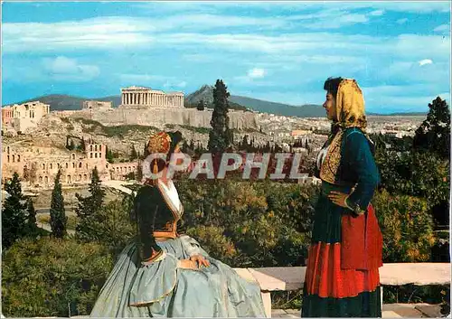 Moderne Karte Costumes Grecs Femmes Folklore
