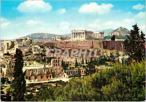 Cartes postales moderne Athenes L'Acropole vue de Phitopappe