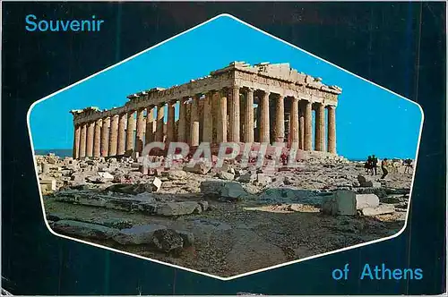 Moderne Karte Souvenir of Athens Le Parthenon