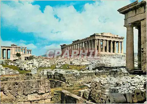 Moderne Karte Athenes Les Propylees Le Parthenon et l'Erechtheion