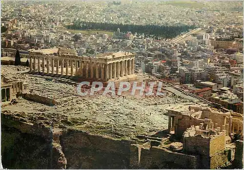 Moderne Karte Athenes L'Acropole Propylees t Pathenon par avion