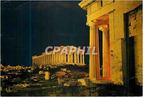 Moderne Karte Athenes Le Parthenon Illumine