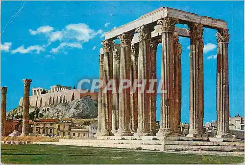 Moderne Karte Athenes Temple de Zeus Olympien