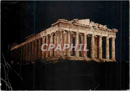 Cartes postales moderne Athenes L'Acropole Le Parthenon Illumine