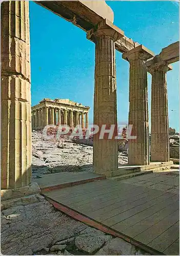 Moderne Karte Athenes Le Parthenon vu de Propylees