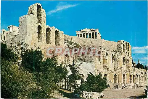 Moderne Karte Athenes L'Odeon d'Herode Atticus