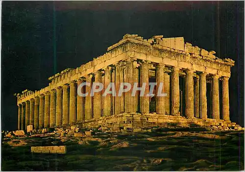 Cartes postales moderne Athenes L'Acropole Le Parthenon Illumine