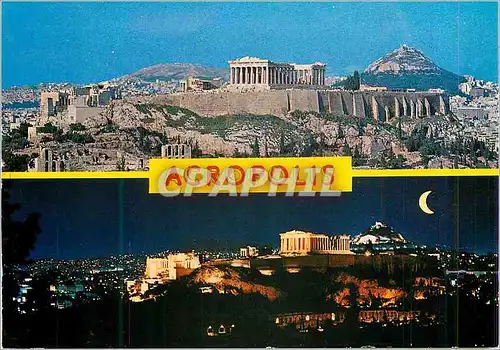 Moderne Karte Athenes Vue de l'Acropole