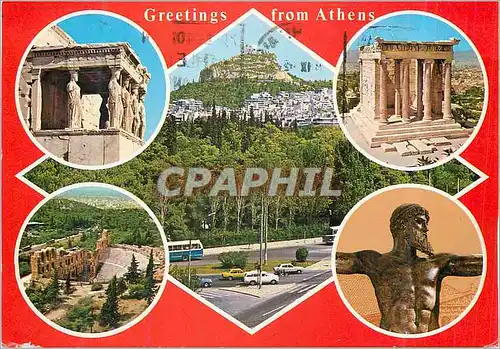 Cartes postales moderne Greetings from Athens