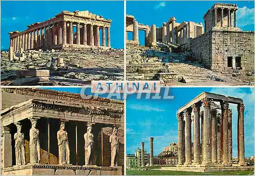 Cartes postales moderne Athenes Parthenon Propylees Caryatides Temple de Zeus