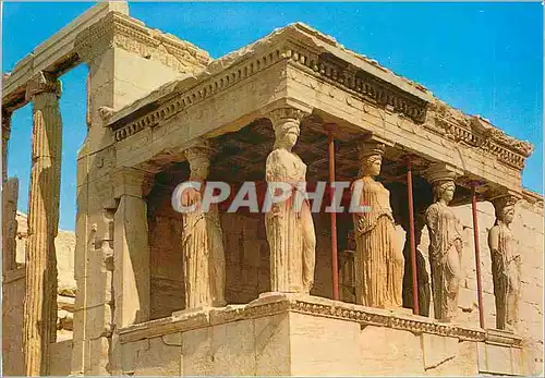 Moderne Karte Athenes Les Caryatides