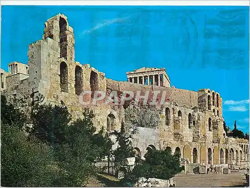 Moderne Karte Athenes Facade de l'Odeon d'Herode Atticus