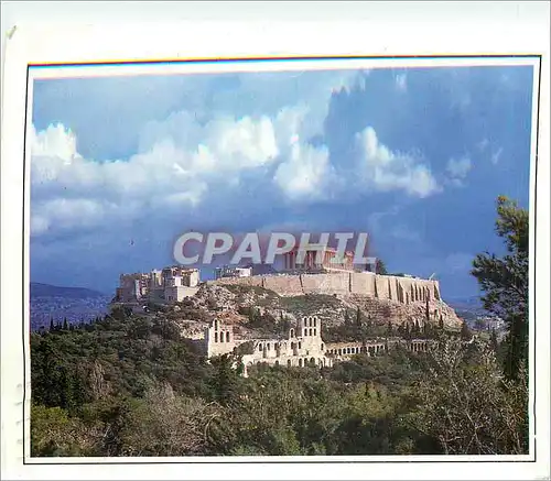 Moderne Karte Athenes L'Acropole vue d'avion