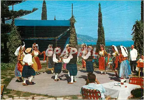 Moderne Karte Corfou Danse Corflote Folklore