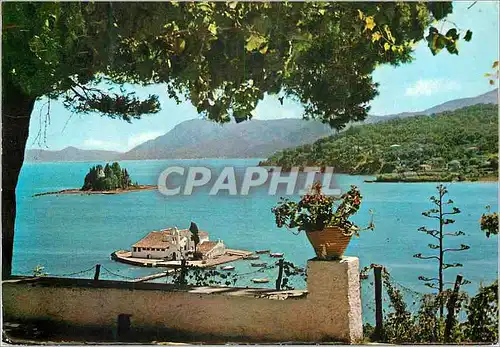 Cartes postales moderne Corfou Le Couvent Viacheraina et Pontikonissi