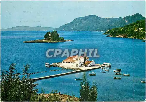 Cartes postales moderne Corfou Le Couvent Vlacheraina et Ponticonissi