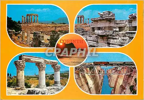 Cartes postales moderne Grece Corinthe Train