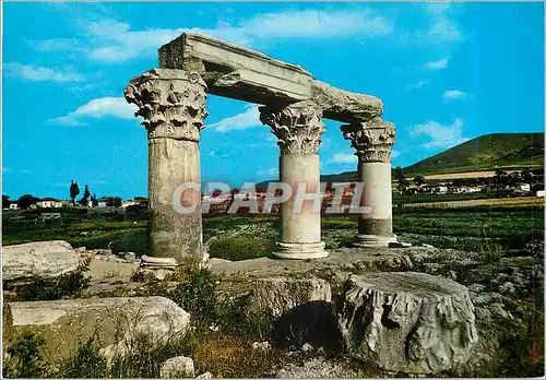 Moderne Karte Corinthe (Antique) Les Ruines d'un Temple Antique