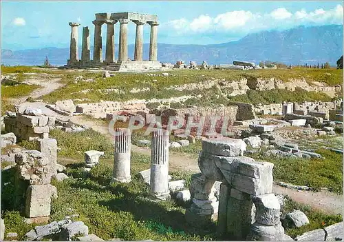 Cartes postales moderne Ancienne Corinthe Le Temple Archaique d'Apollon Vers 550 av JC