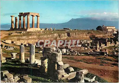 Moderne Karte Corinthe (Antique) Le Temple d'Apollon