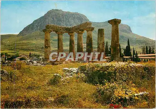Moderne Karte L'Antique Corinthe le Temple d'Apollon