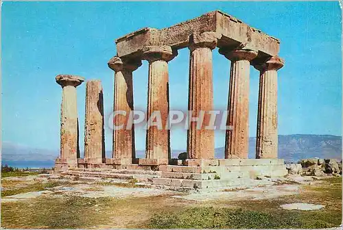 Cartes postales moderne Ancienne Corinthe Le Temple Archaique d'Apollon Vers 550 av JC