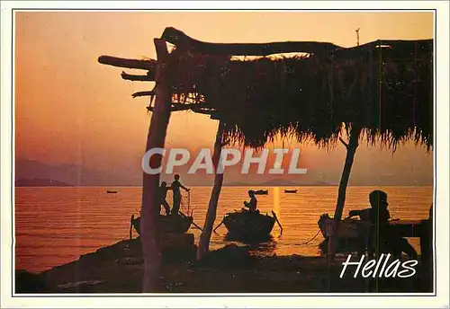Cartes postales moderne Hellas Coucher au Bord de la mer