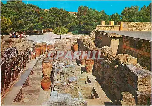Cartes postales moderne Crete Knossos Les Magasins vers la Cour Ouest