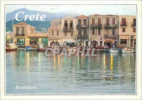Cartes postales moderne Grece Crete Rethimno Bateau