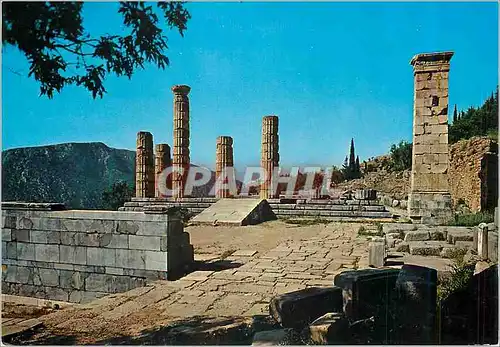 Moderne Karte Delphes Temple d'Apollon Les Colonnes