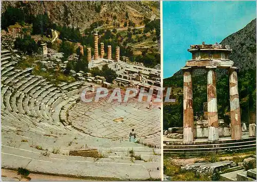Moderne Karte Delphes Le Temple d'Apollon