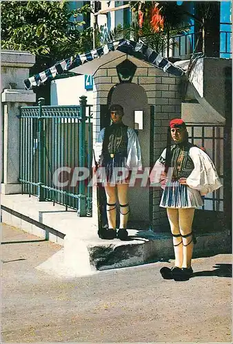 Moderne Karte Grece Euzones (Soldats) Militaria