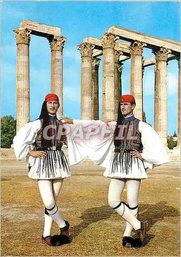 Moderne Karte Grece Costumes Grecs Evzones Militaria