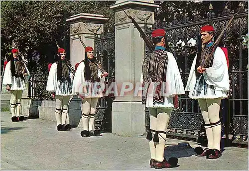 Moderne Karte Grece Euzones (Soldats) Militaria