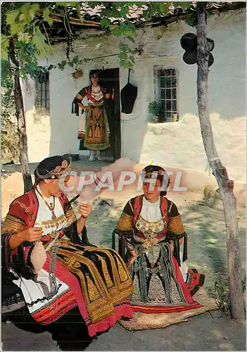 Moderne Karte Grece Costume Regional de Thessalie (Karaguna)