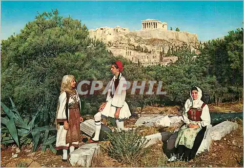 Cartes postales moderne Athenes Costumes Grecs
