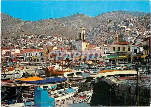 Cartes postales moderne Grece Hydra Vue Partielle du Port Bateaux