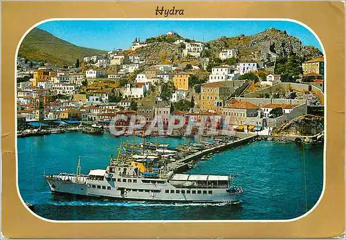 Cartes postales moderne Grece Hydra Vue du Port Bateau