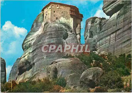 Moderne Karte Meteora Monastere de St Nicolas