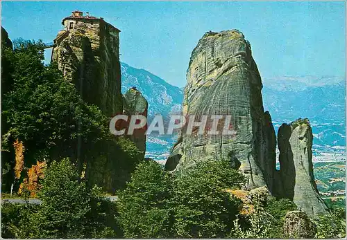 Moderne Karte Meteora Monastere Roussano