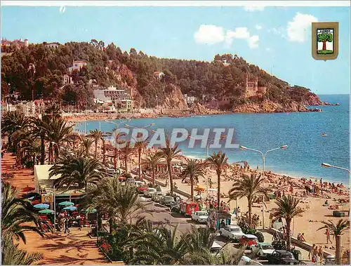 Moderne Karte Lloret de Mar (Costa Brava) Promenade et Palmiers