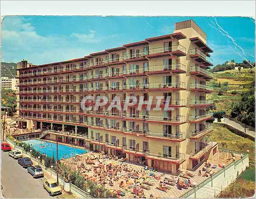 Moderne Karte Lloret de Mar (Costa Brava) Hotel Rosamar Paseo de la Caleta Vista de la Piscina del Hotel