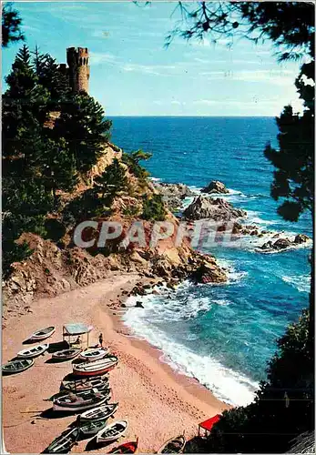 Moderne Karte Lloret de Mar Costa Brava Barques de Peche a sa Caleta