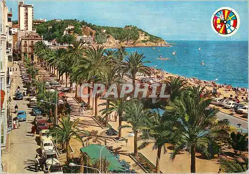 Moderne Karte Lloret de Mar (Costa Brava) Vue Generale de la Promenade et de la Plage